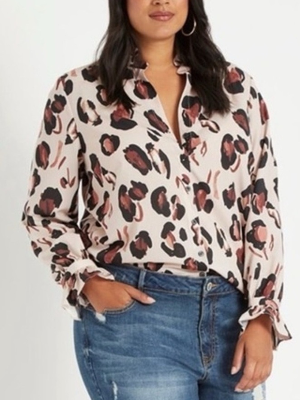 Eloquii Peasant Frankie Button Down Shirt size 20